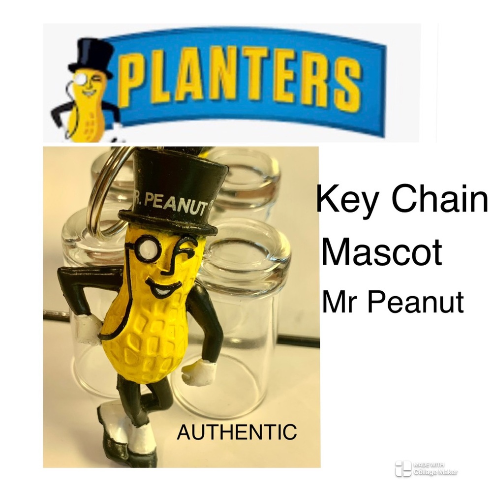 Mr Peanut LOGO Key Chain, nostalgic & retro GUC